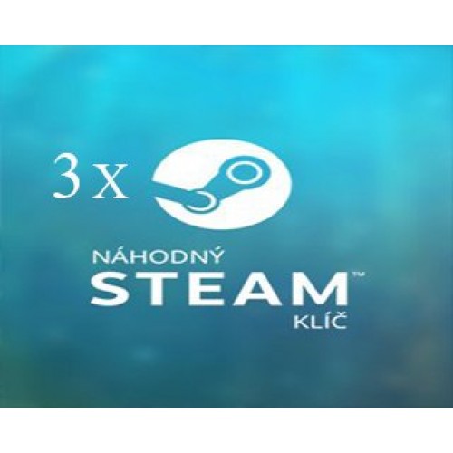 3x Náhodný Steam kľúč