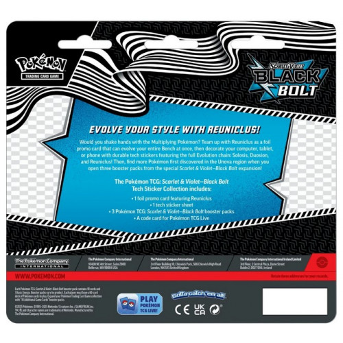 Pokémon TCG: SV10.5 - Black Bolt - Tech Sticker Collection