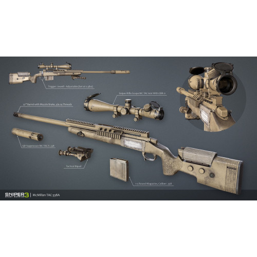 Sniper Ghost Warrior 3 Sniper Rifle McMillan TAC 338A