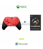 Xbox Wireless Controller Elite Series 2 Core - (Red) + Game Pass pre PC 3 mesiace