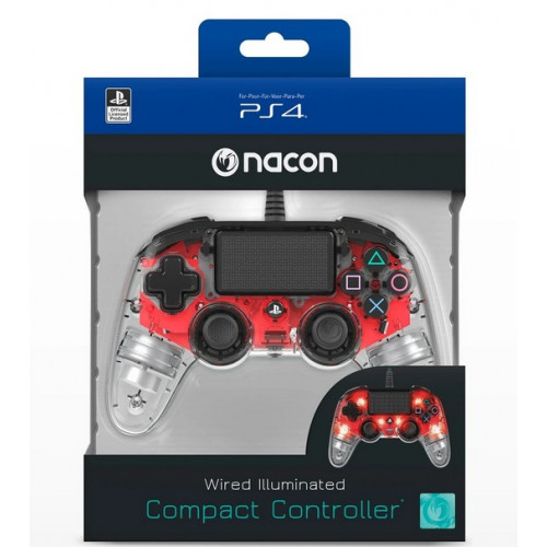 Herný ovládač Nacon Wired Illuminated Compact Controller – Red