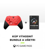 Xbox Wireless Controller Elite Series 2 Core - (Red) + Game Pass pre PC na 3 mesiace