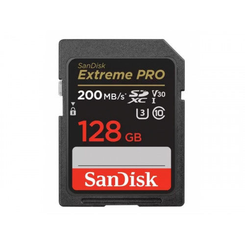 SanDisk SDXC 128GB Extreme PRO 200/90MB/s Class 10 UHS-I U3 V30