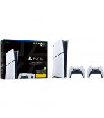 PlayStation 5 Slim Digital Edition + 2x DS white