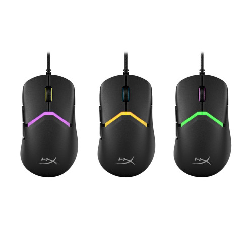 HP HyperX Pulsefire Saga/Herní/Optická/Pro praváky/26 000 DPI/Drátové USB-A/Černá