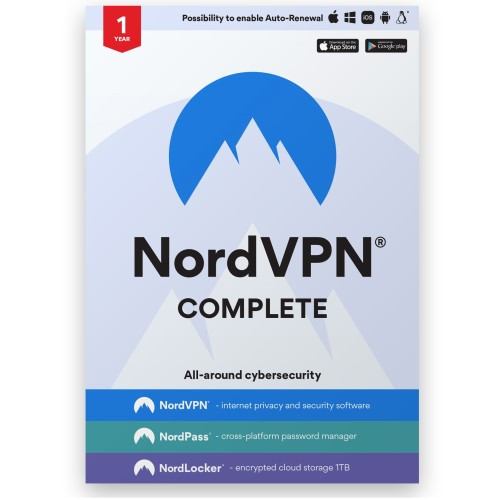 NordVPN Complete - 1 ročný balík kyberzabežpečenia
