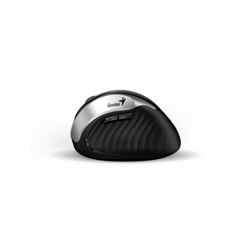 Genius Ergo 8250S/Vertikální/Optická/Pro praváky/1 600 DPI/Bezdrátová USB/Černá-stříbrná použitý