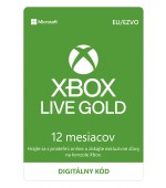 Xbox live gold 12 mesiacov (Digitálny kód)