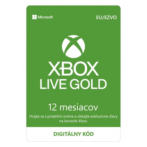Xbox live gold 12 mesiacov (Digitálny kód)