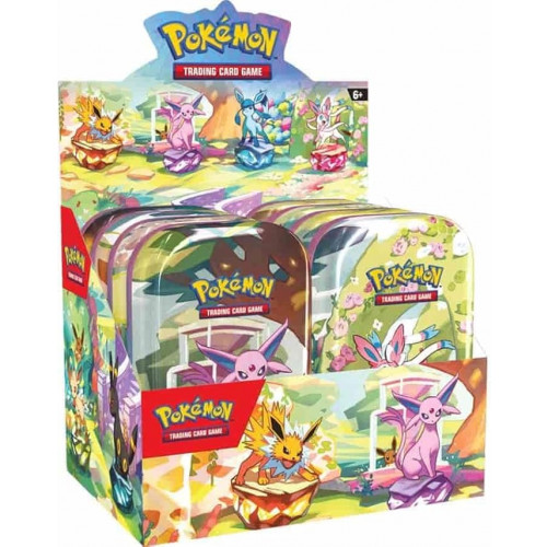 Pokémon TCG: Scarlet & Violet Prismatic Evolutions Mini Tin Display