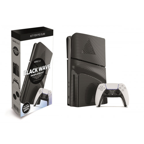 Kryt na konzolu PS5 Slim Black Wave Faceplates Kit