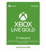 Xbox live gold 3 mesiace (Digitálny kód)