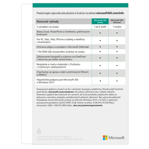 Microsoft 365 pre rodiny
