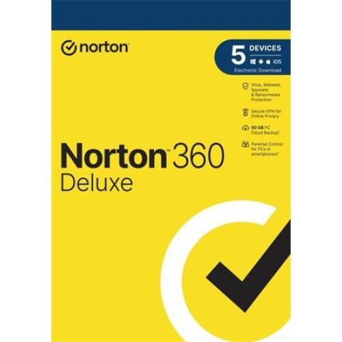 NORTON 360 DELUXE 50GB 1 užívatel na 5 lic. 36 mes.