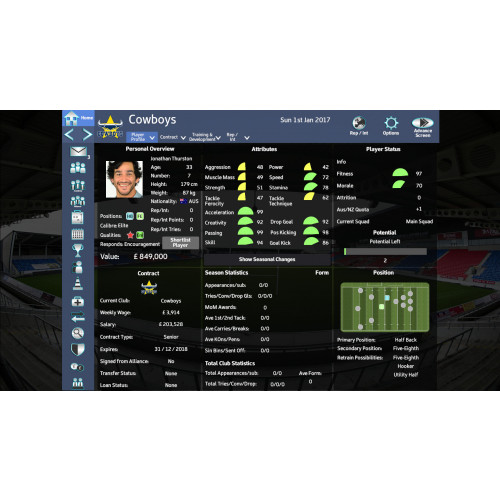 Rugby League Team Manager 2018