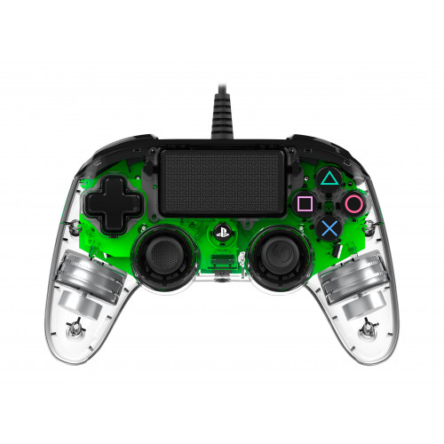 PS4 Nacon Wired Illuminated Compact Controller Clear Green