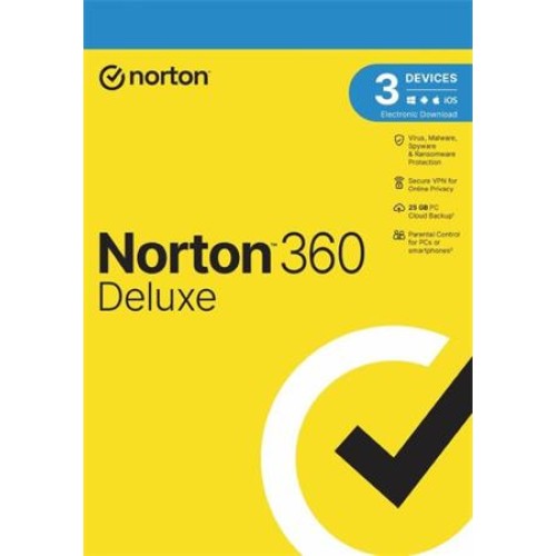 NORTON 360 DELUXE 25GB 1 užívatel na 3 lic. 36 mes.