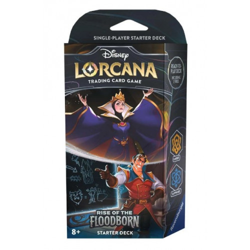 Disney Lorcana: Rise of the Floodborn TCG Starter Deck Amber & Sapphire