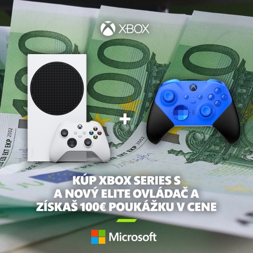 Xbox Series S + Xbox Wireless Controller Elite Series 2 Core - (Blue) + 100€ poukaz bundle