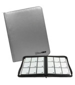 Album na karty 9-Pocket Zippered PRO-Binder - Silver (nehorľavý materiál)