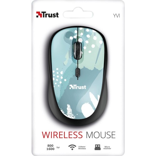 Trust YVI Wireless Mouse Blue Brush