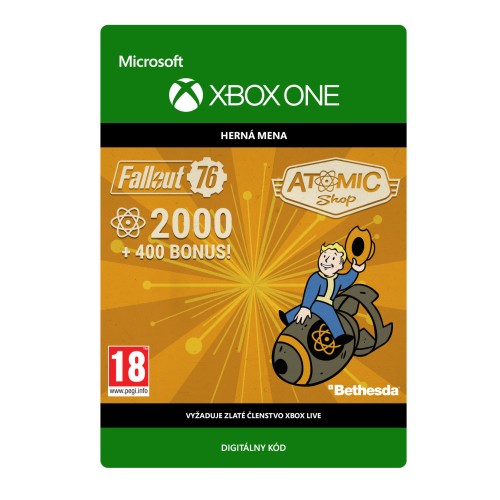 Fallout 76: 2000 (+400 Bonus) Atoms