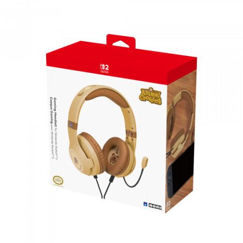 SWITCH 2 HORI Gaming Headset Wood Brown